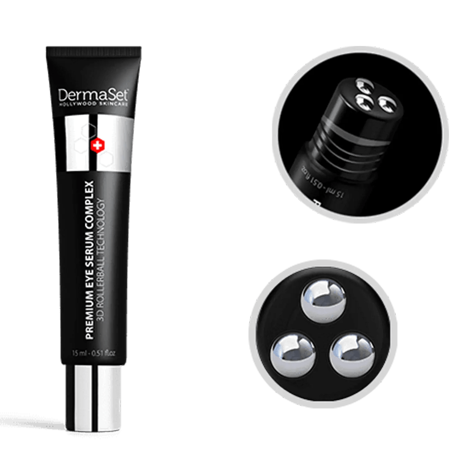 DermaSet 3D Rollerball Eye Serum For Dark Circles & Aging Spots Single Pack